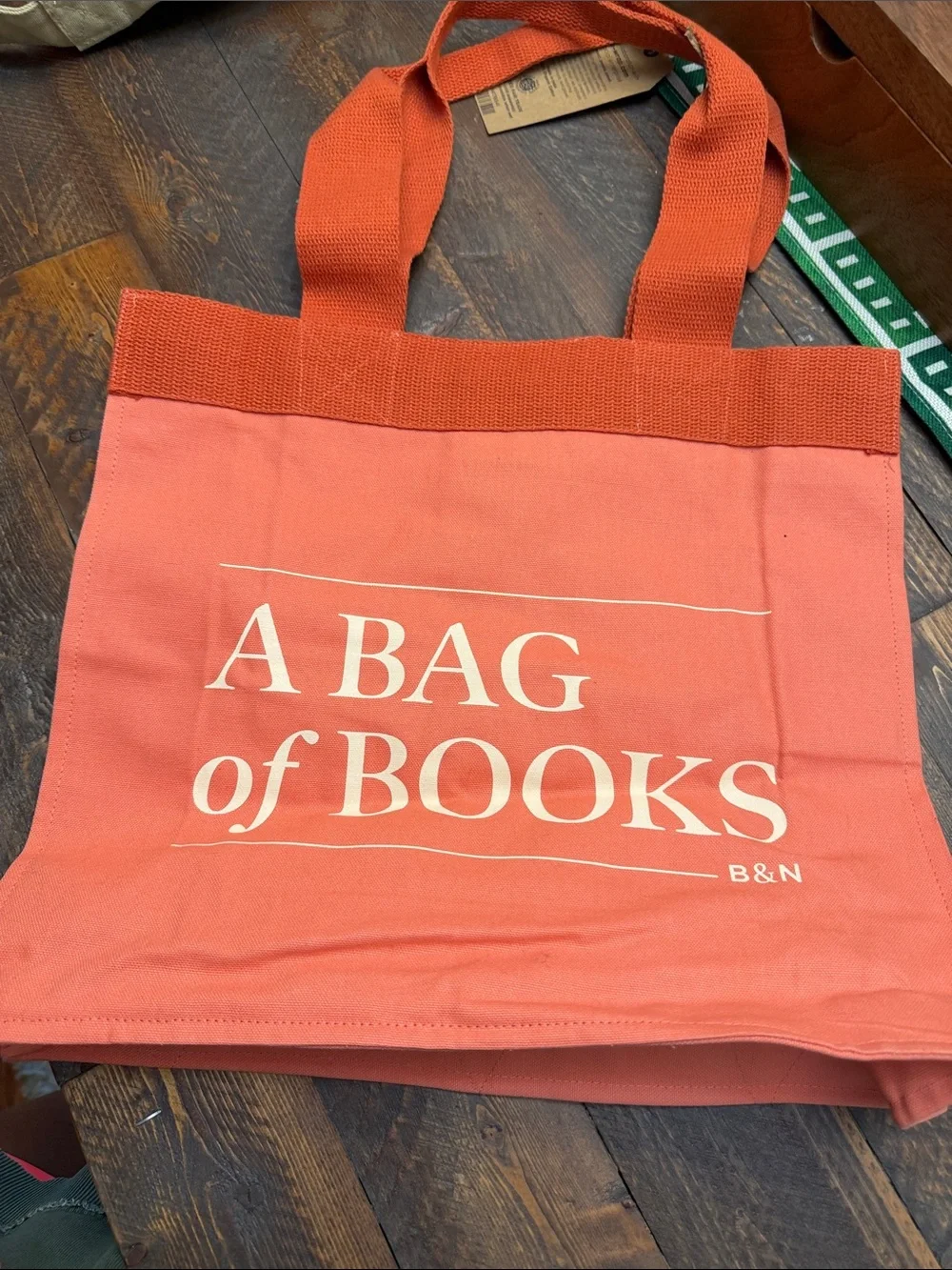 Barnes & Noble Lot of 2 100% Organic Grey Canvas Tote Natural Colors Tote NWT
